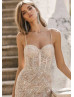 Sexy Spaghetti Straps White Sequined Lace Wedding Dress Sexy Spaghetti Straps White Sequined Lace Wedding Dress